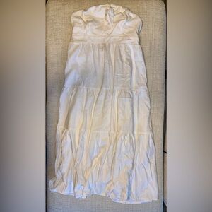 Universal Thread White Strapless Smocked Maxi Dress Medium Boho Summer Beach